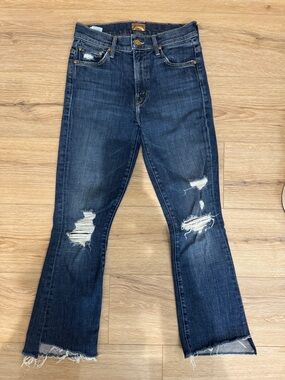 Mother Denim the insider step crop distressed